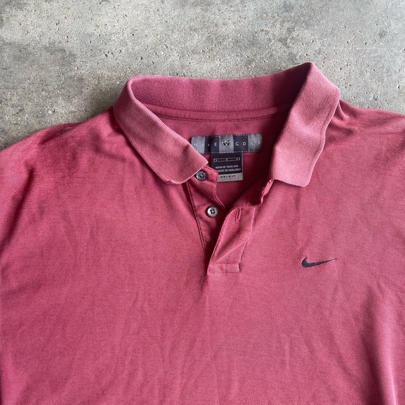 Nike Dri Fit Golf Polo Mens Size Large Shirt short fitted - Picture 2 of 7